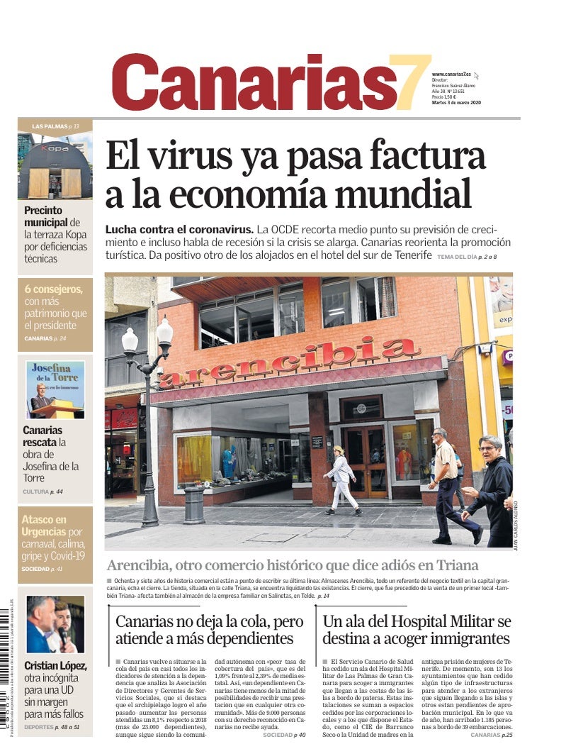 Portada Canarias7 03-03-2020