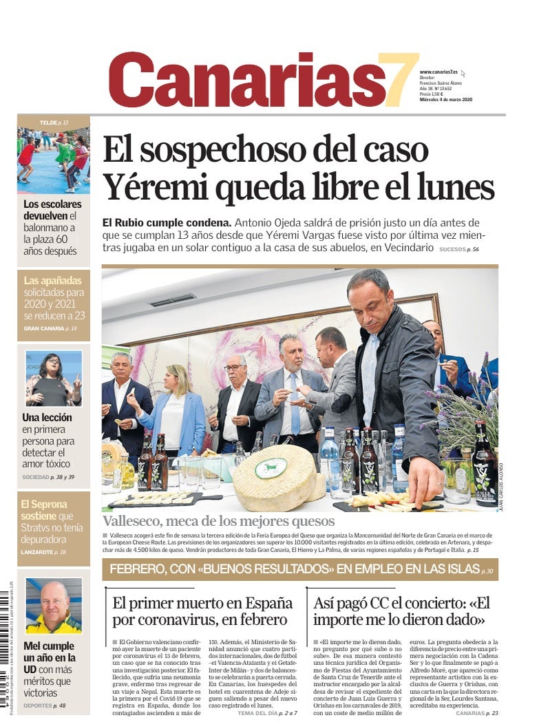 Portada Canarias7 04-03-2020