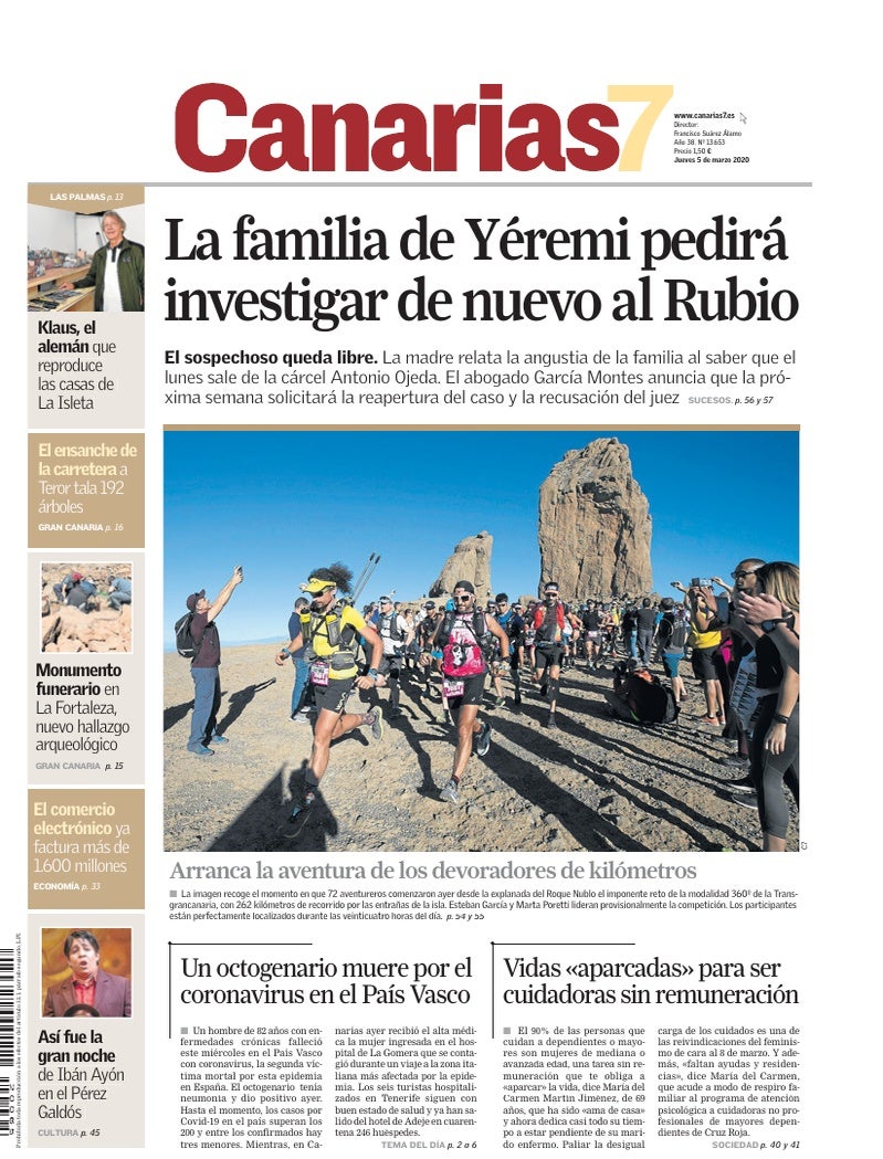 Portada Canarias7 05-03-2020