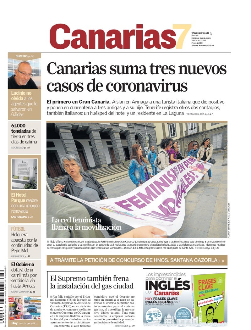 Portada Canarias7 06-03-2020