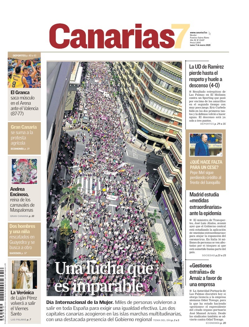 Portada Canarias7 09-03-2020