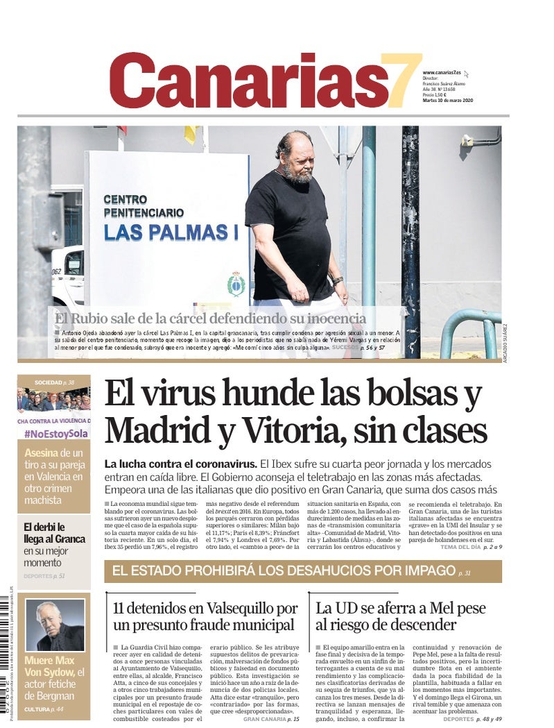 Portada Canarias7 10-03-2020