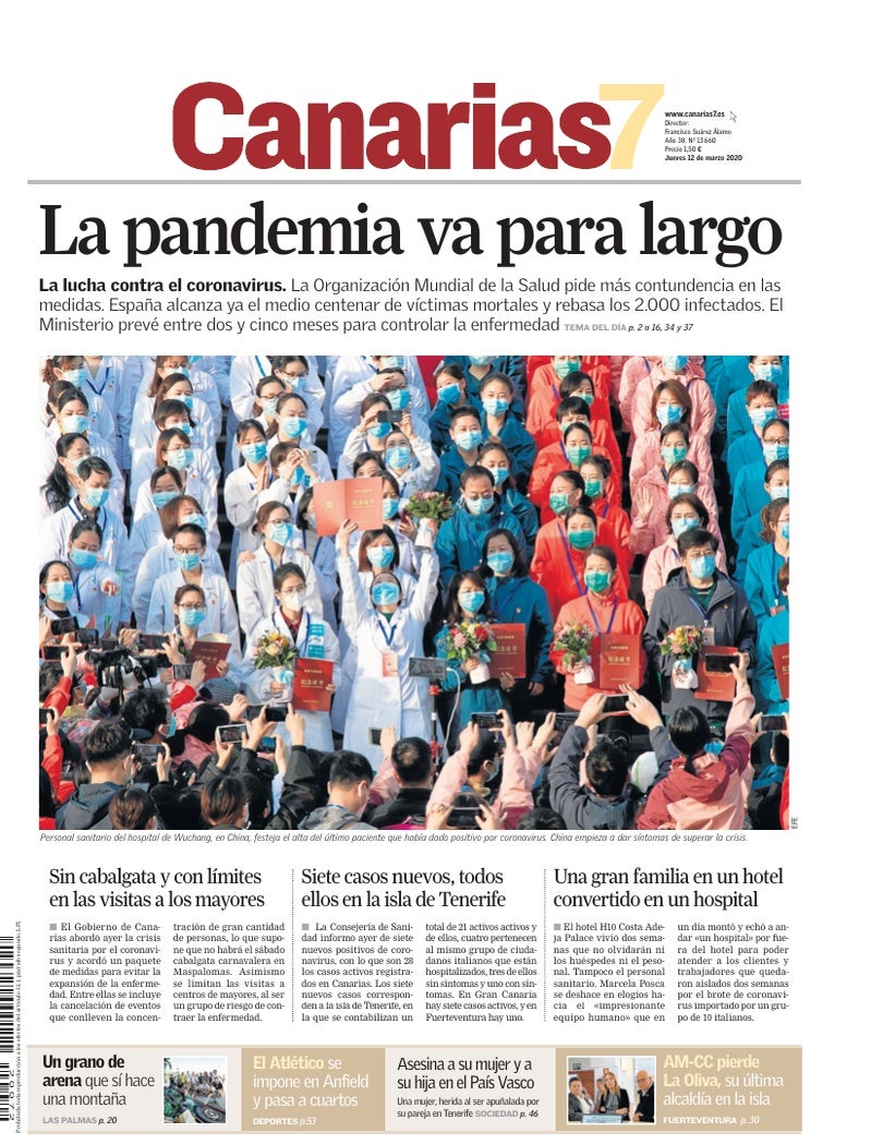 Portada Canarias7 12-03-2020