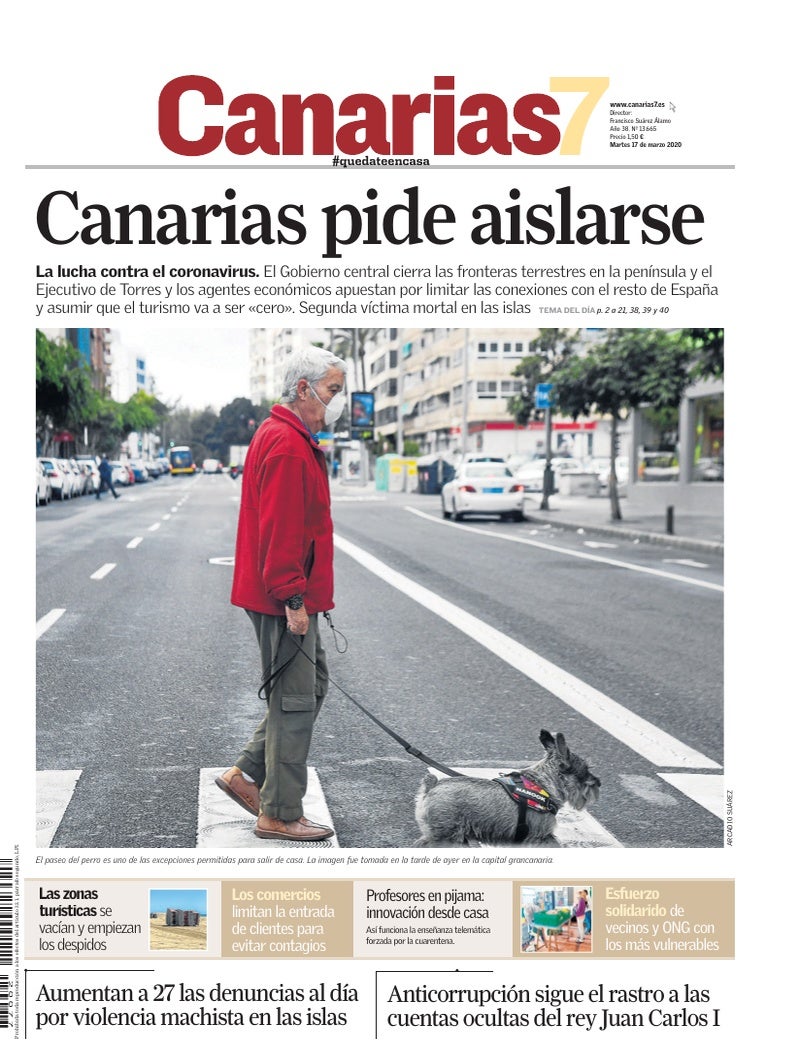 Portada Canarias7 17-03-2020