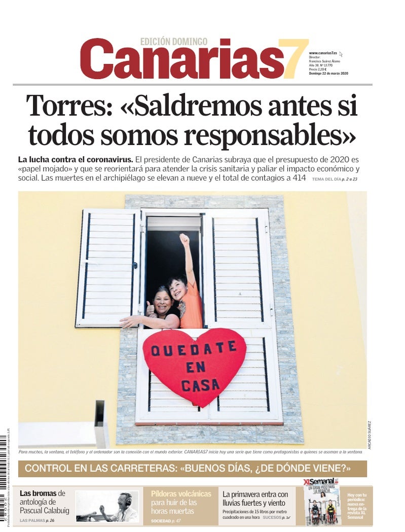 Portada Canarias7 22-03-2020