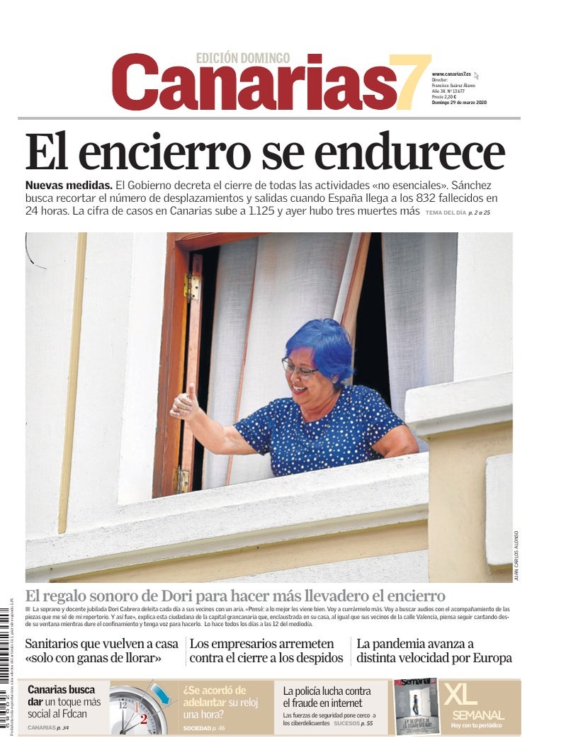Portada Canarias7 29-03-2020