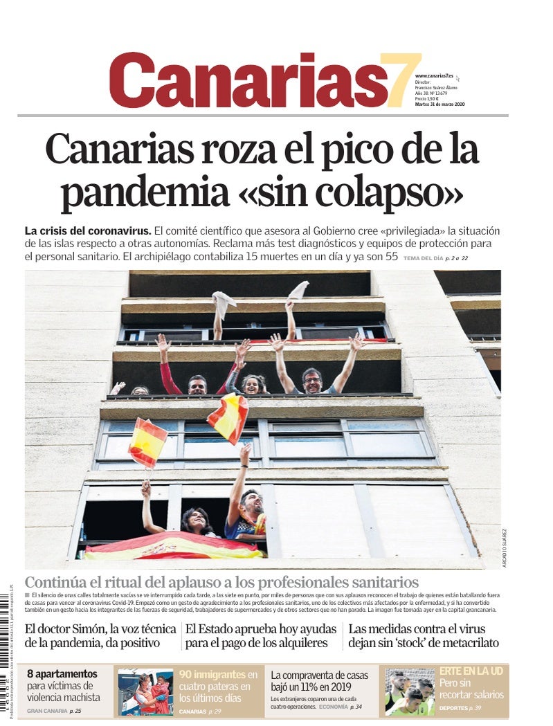 Portada Canarias7 31-03-2020
