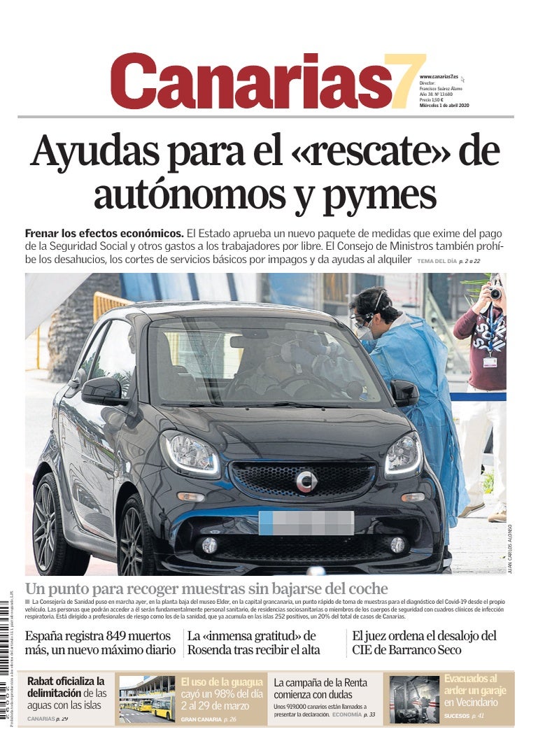 Portada Canarias7 01-04-2020
