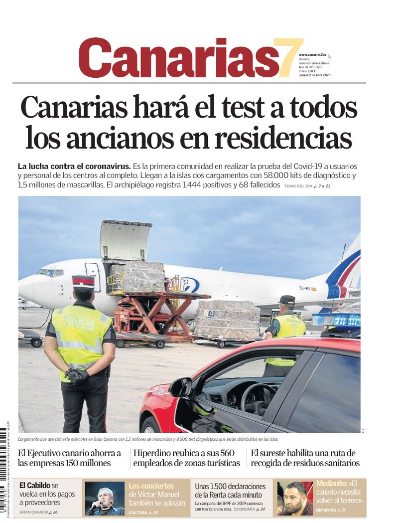 Portada Canarias7 02-04-2020
