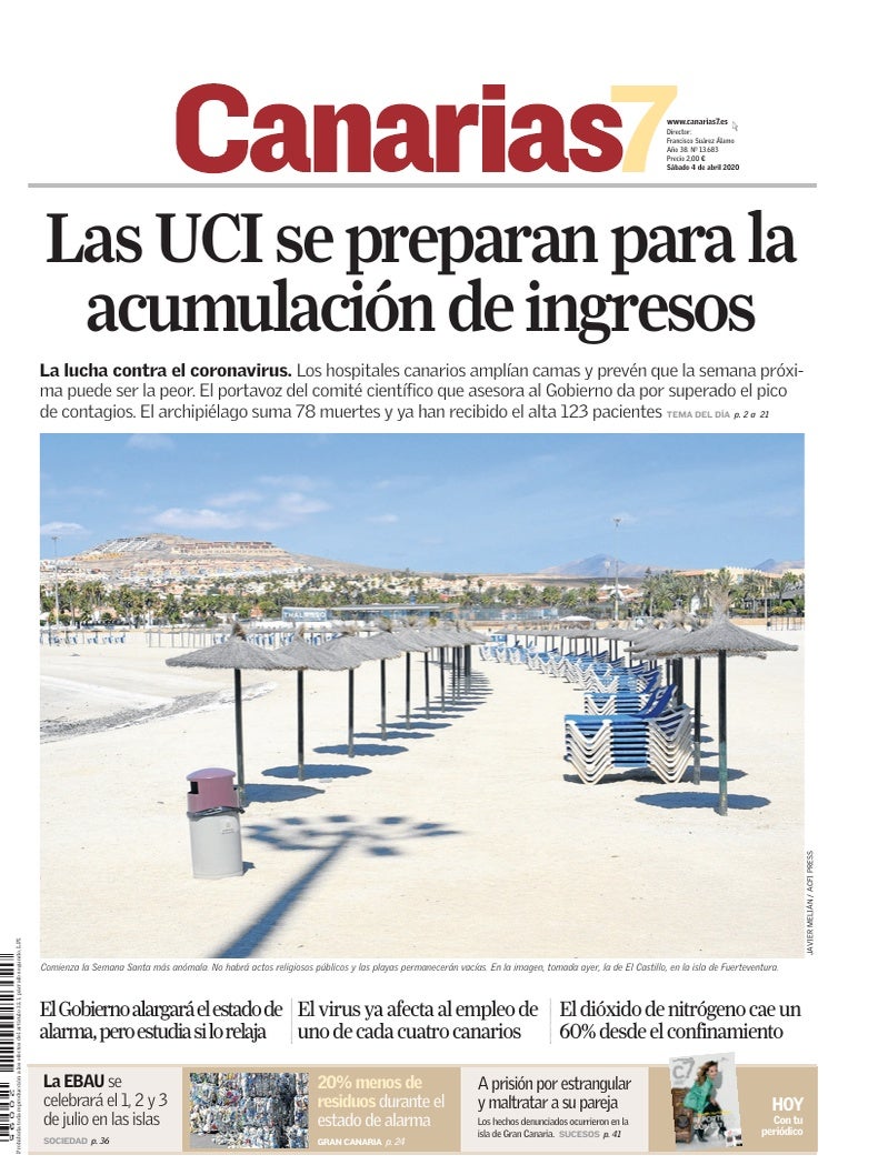 Portada Canarias7 04-04-2020
