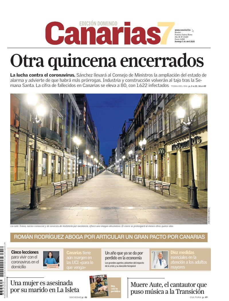 Portada Canarias7 05-04-2020