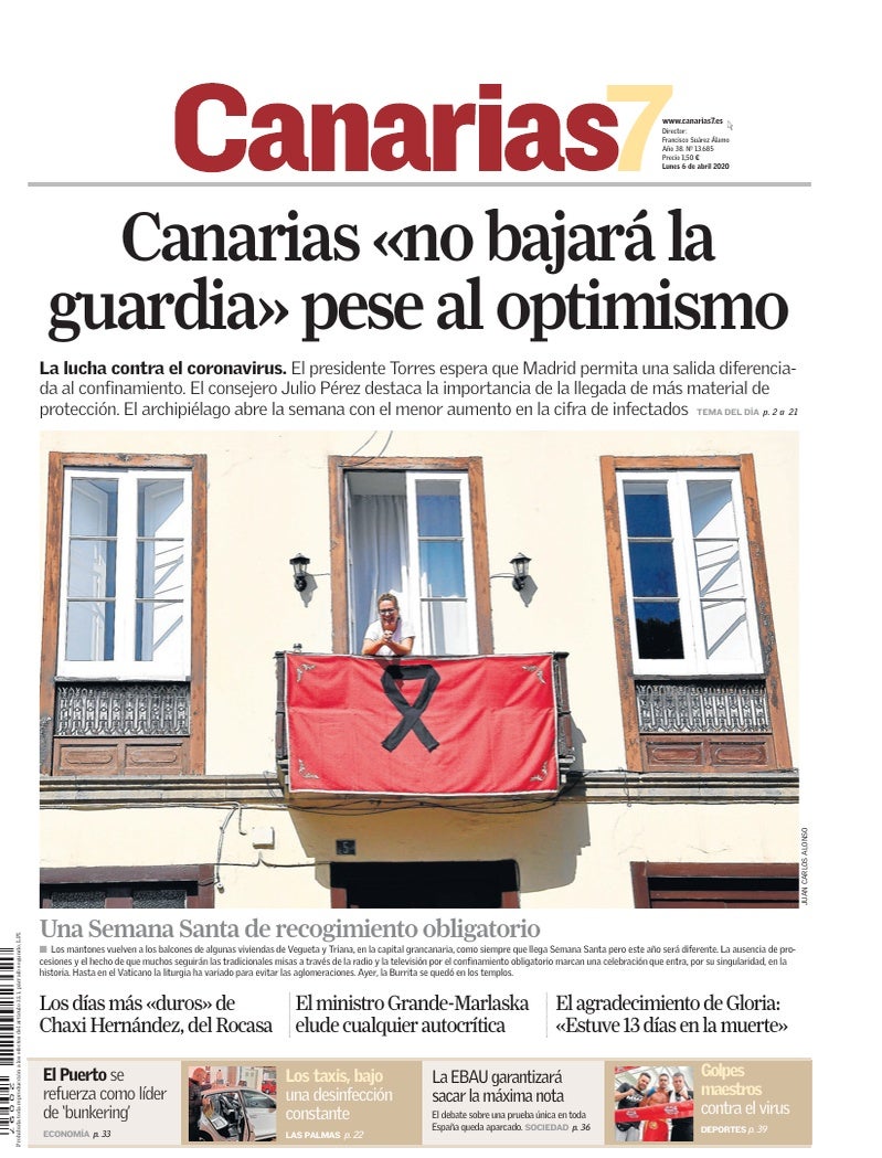 Portada Canarias7 06-04-2020