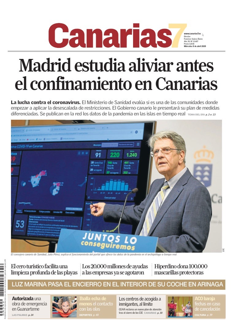 Portada Canarias7 08-04-2020