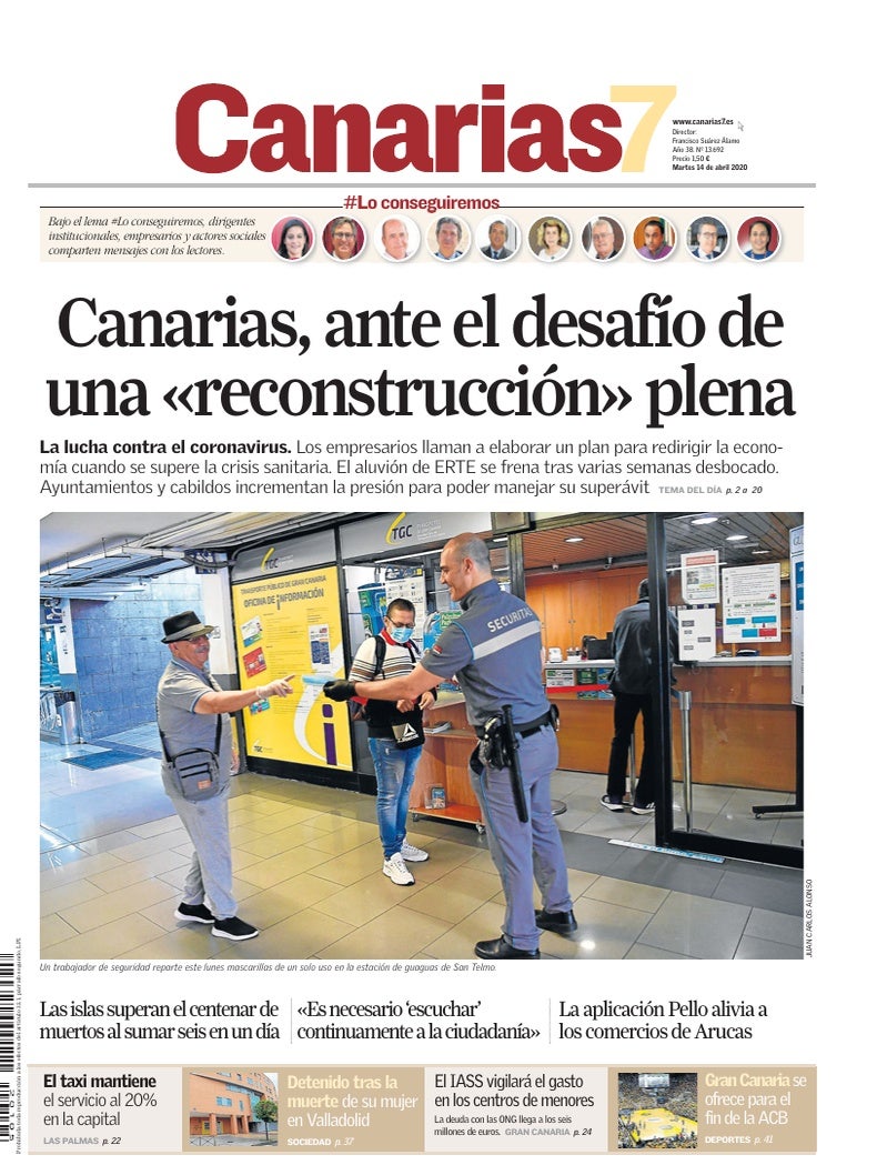 Portada Canarias7 14-04-2020