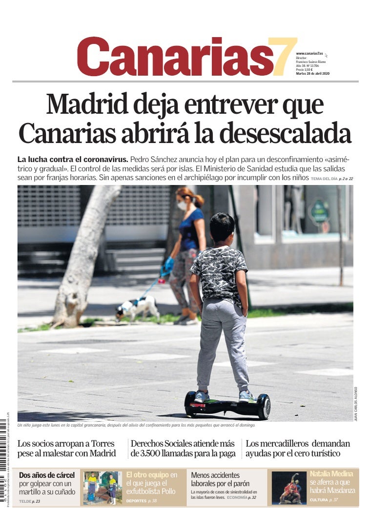 Portada Canarias7 28-04-2020