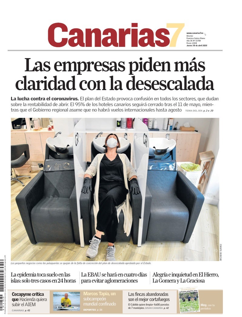 Portada Canarias7 30-04-2020