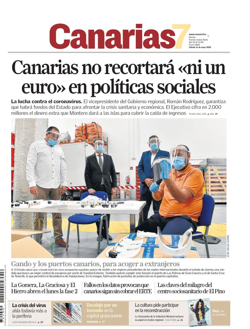 Portada Canarias7 16-05-2020