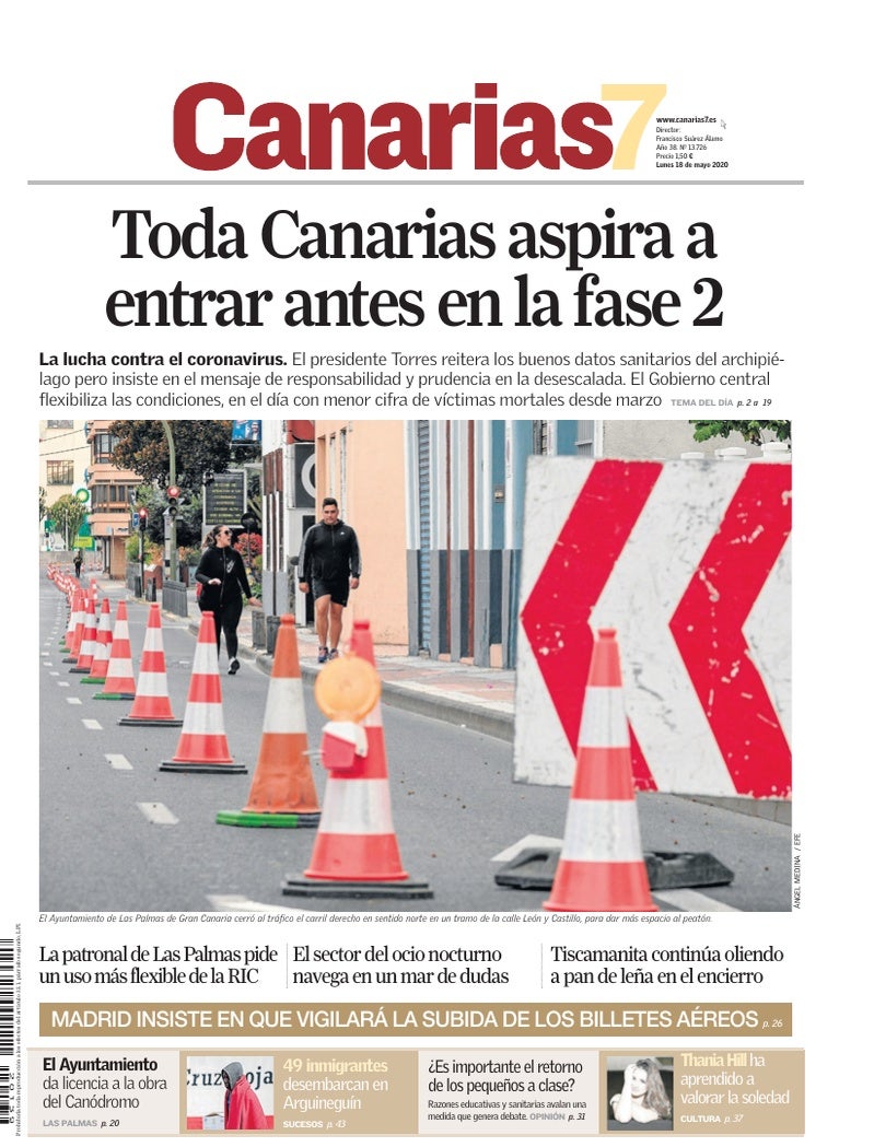 Portada Canarias7 18-05-2020