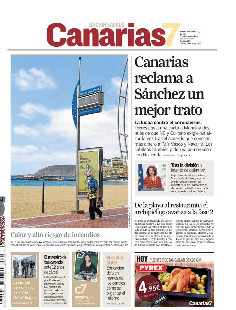 Portada Canarias7 23-05-2020