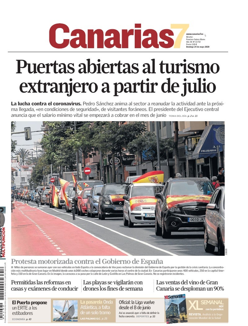 Portada Canarias7 24-05-2020