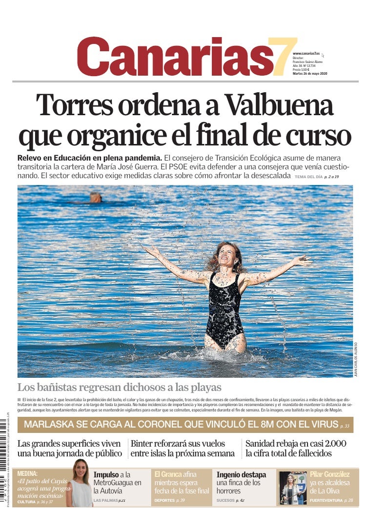 Portada Canarias7 26-05-2020