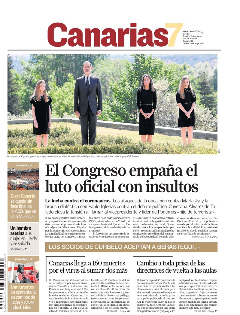 Portada Canarias7 28-05-2020