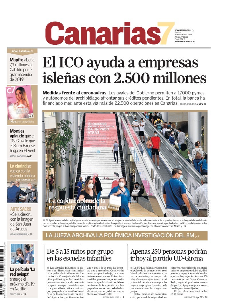 Portada Canarias7 13-06-2020
