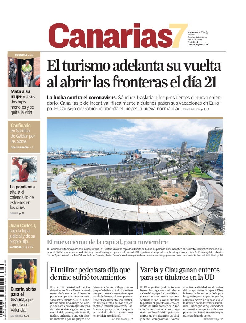 Portada Canarias7 15-06-2020