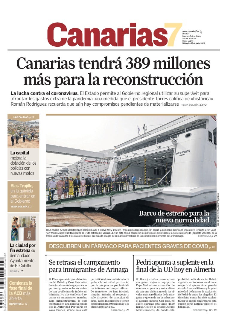 Portada Canarias7 17-06-2020