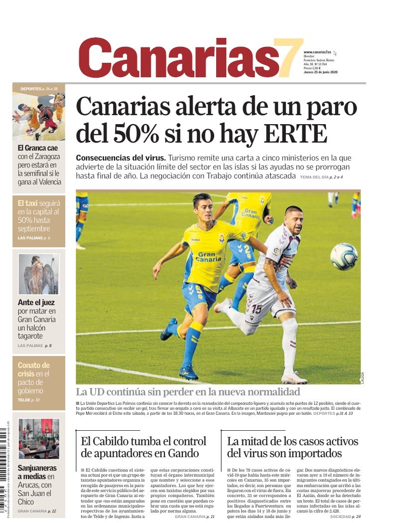Portada Canarias7 25-06-2020