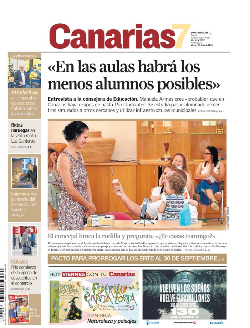 Portada Canarias7 26-06-2020