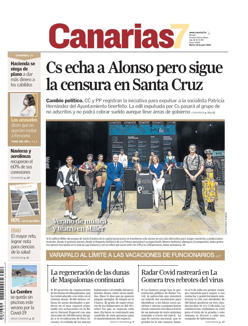 Portada Canarias7 30-06-2020