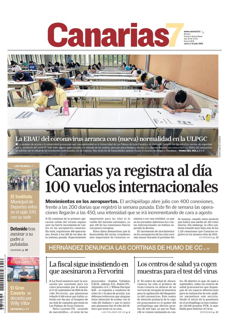 Portada Canarias7 02-07-2020