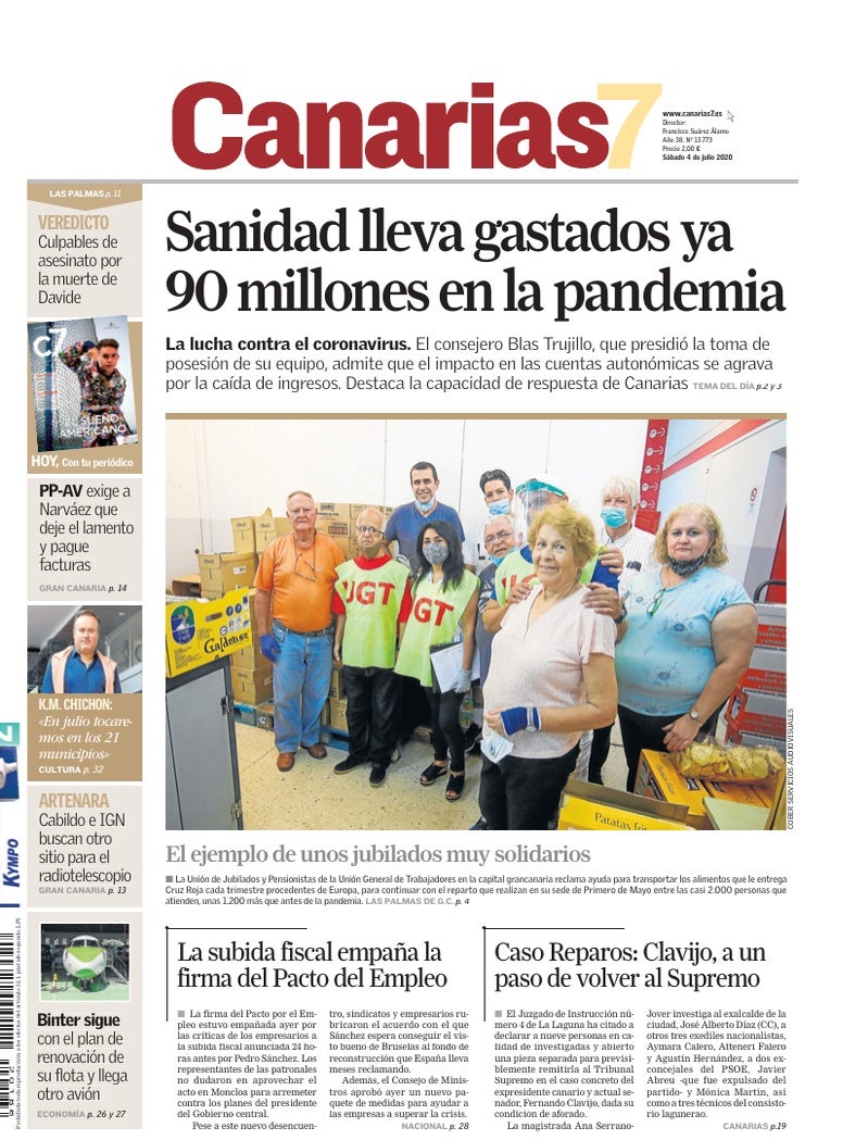 Portada Canarias7 04-07-2020