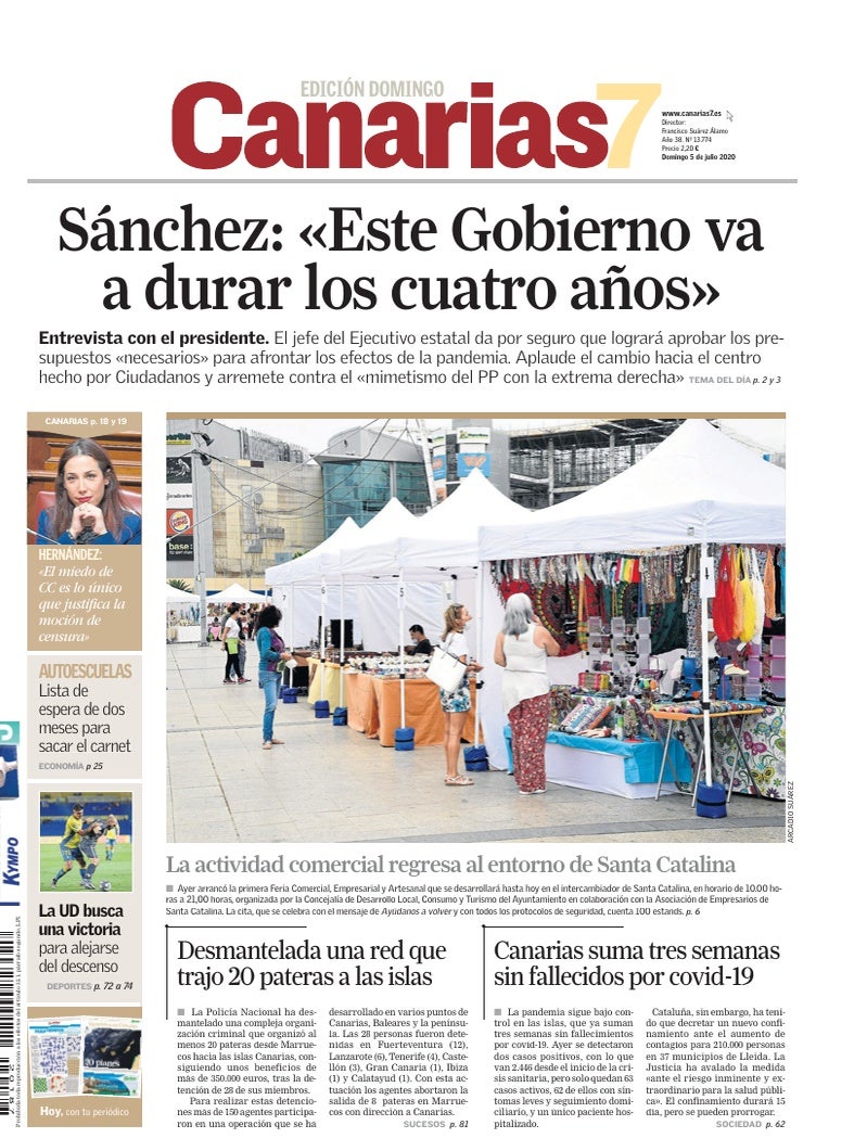 Portada Canarias7 05-07-2020