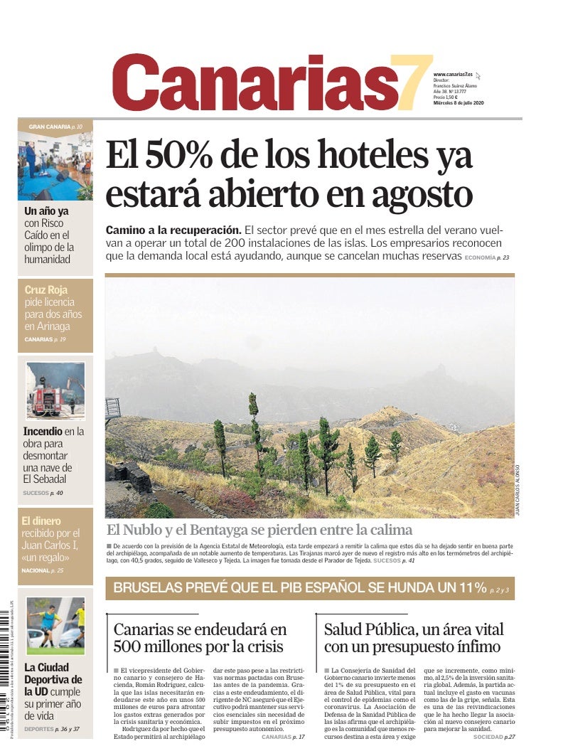 Portada Canarias7 08-07-2020