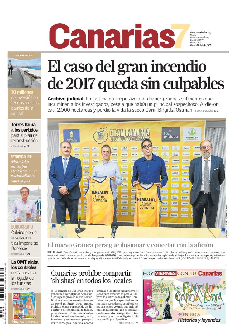 Portada Canarias7 10-07-2020