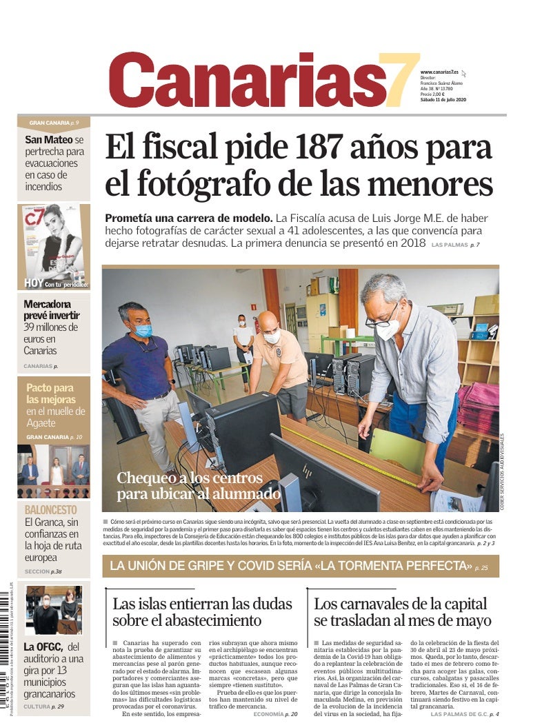 Portada Canarias7 11-07-2020