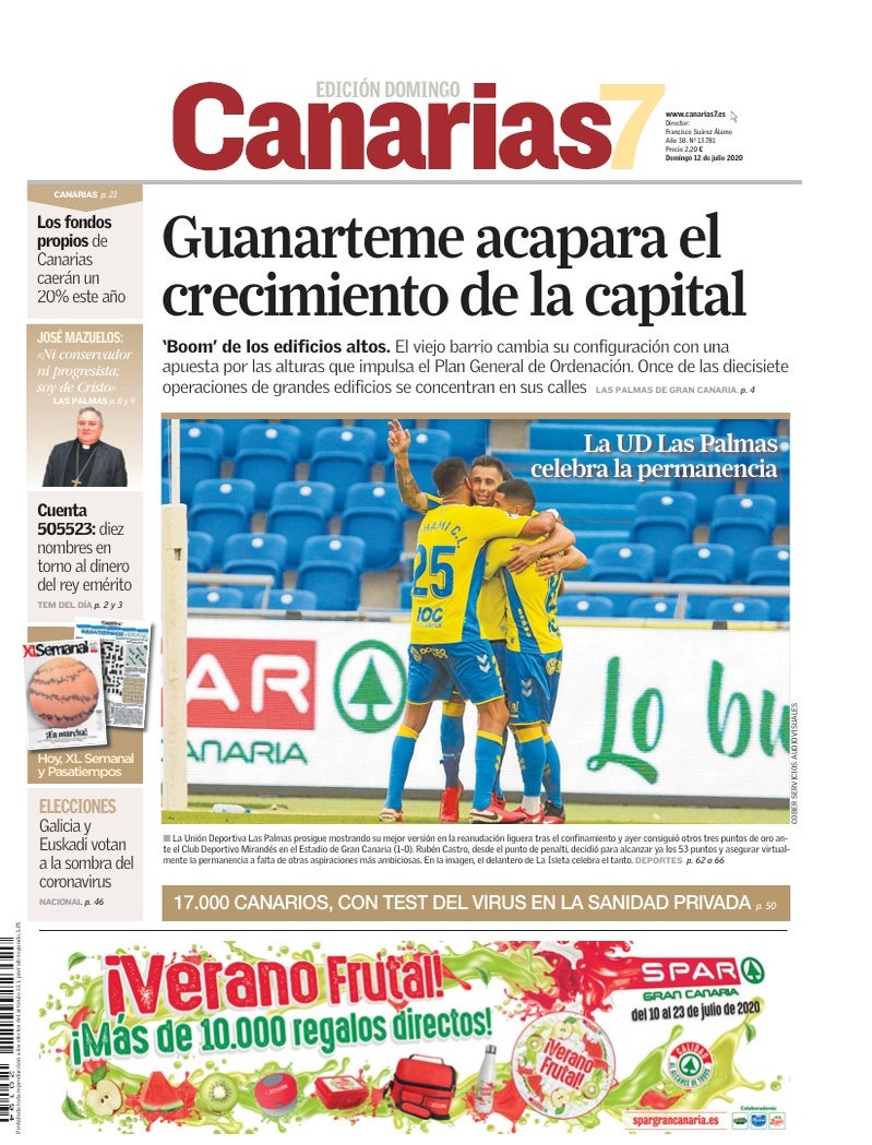 Portada Canarias7 12-07-2020