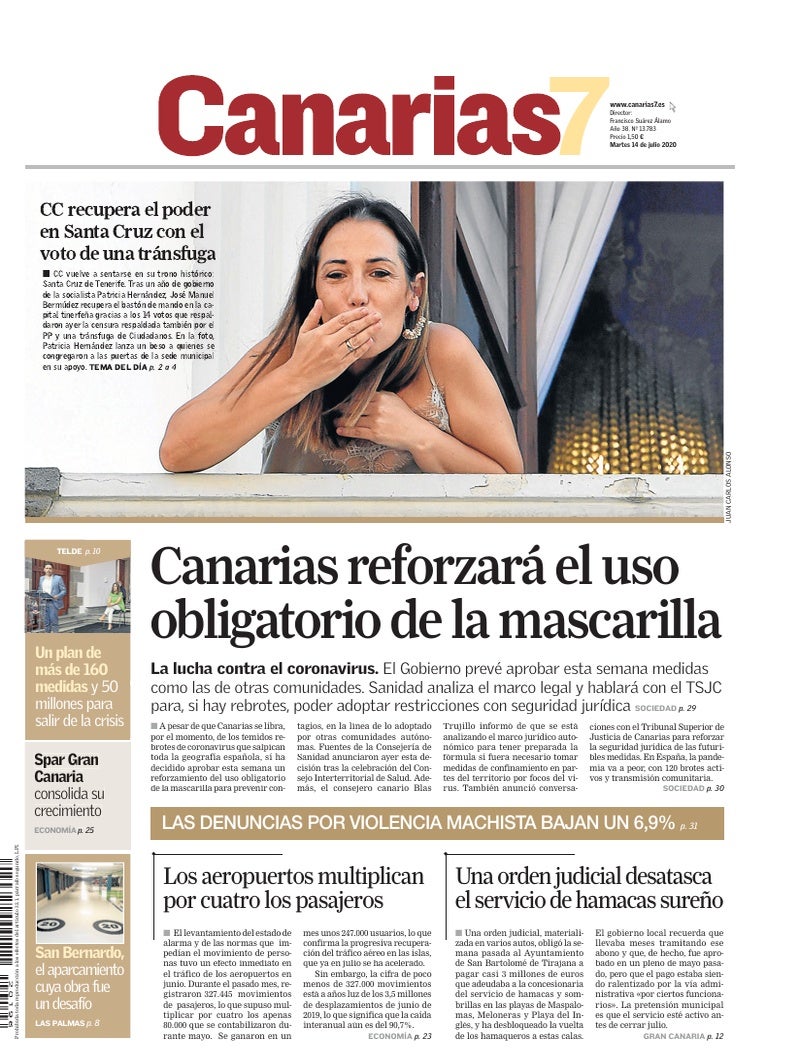 Portada Canarias7 14-07-2020