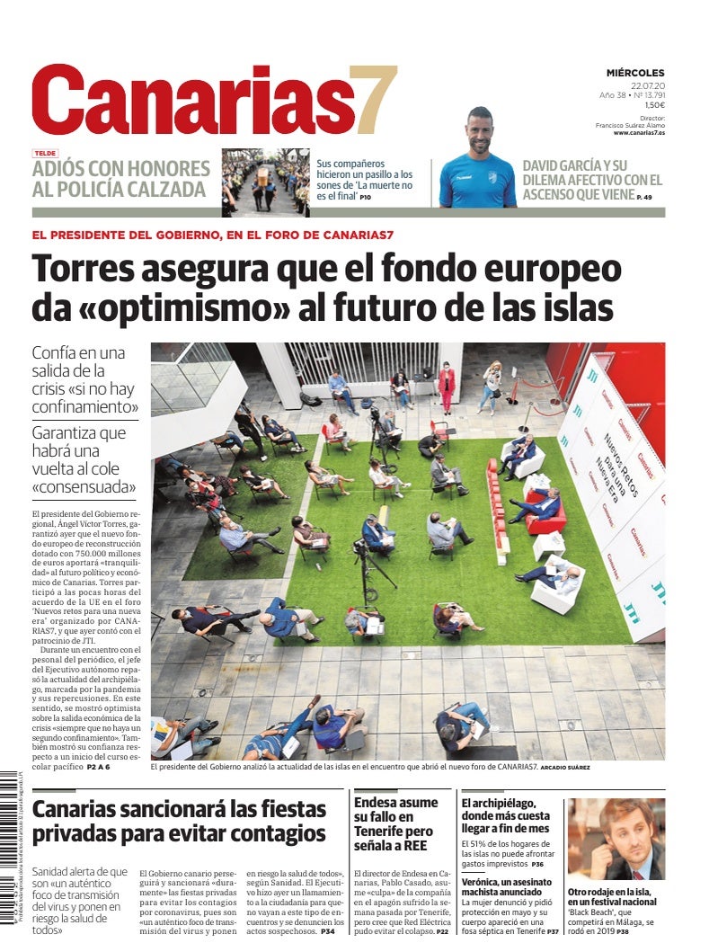 Portada Canarias7 22-07-2020