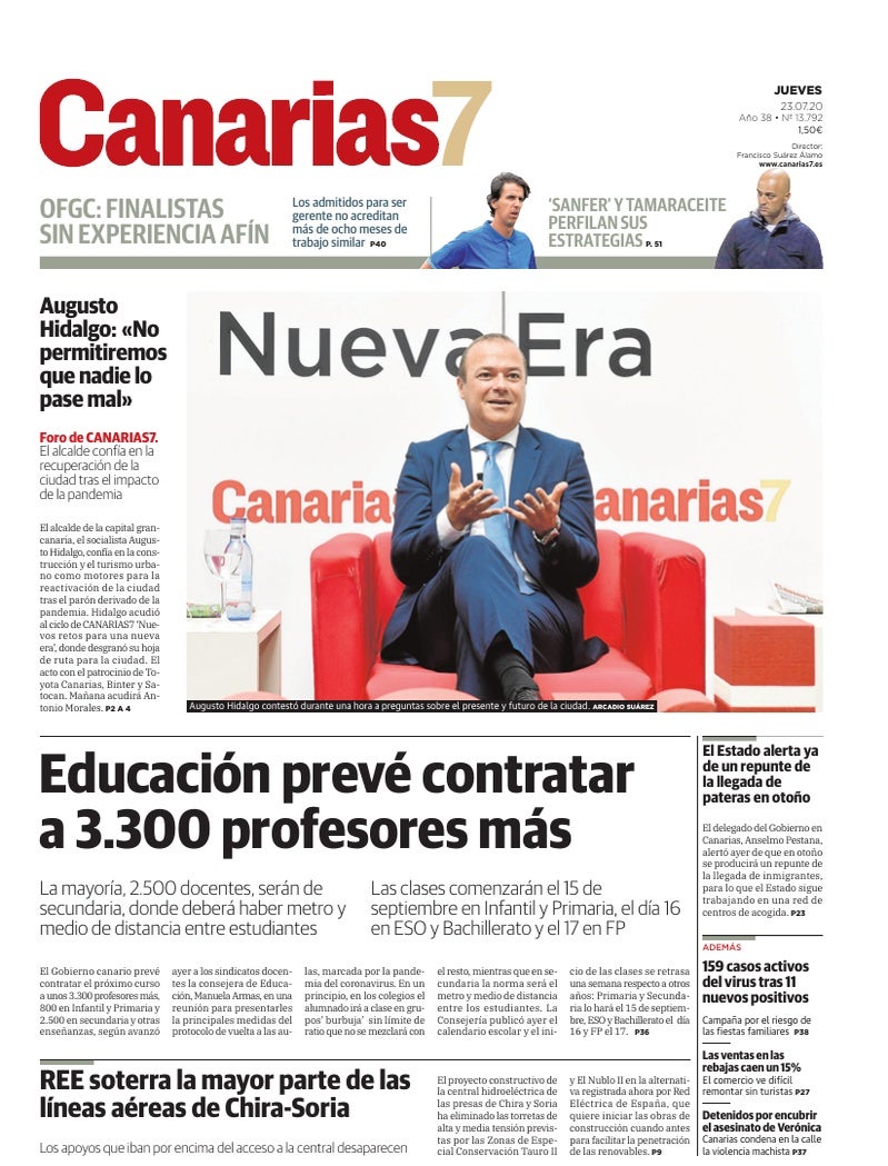 Portada Canarias7 23-07-2020