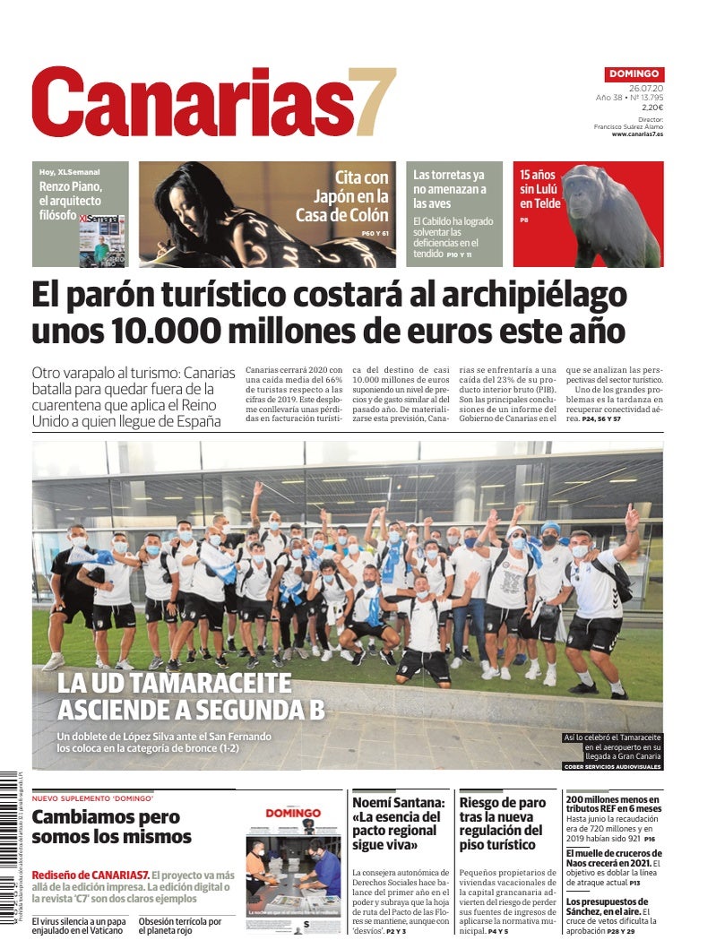 Portada Canarias7 26-07-2020