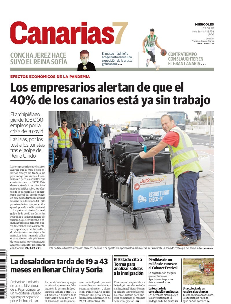 Portada Canarias7 29-07-2020