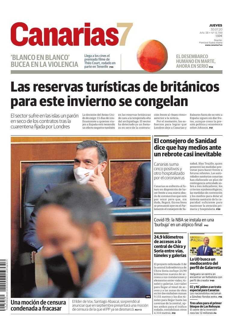 Portada Canarias7 30-07-2020