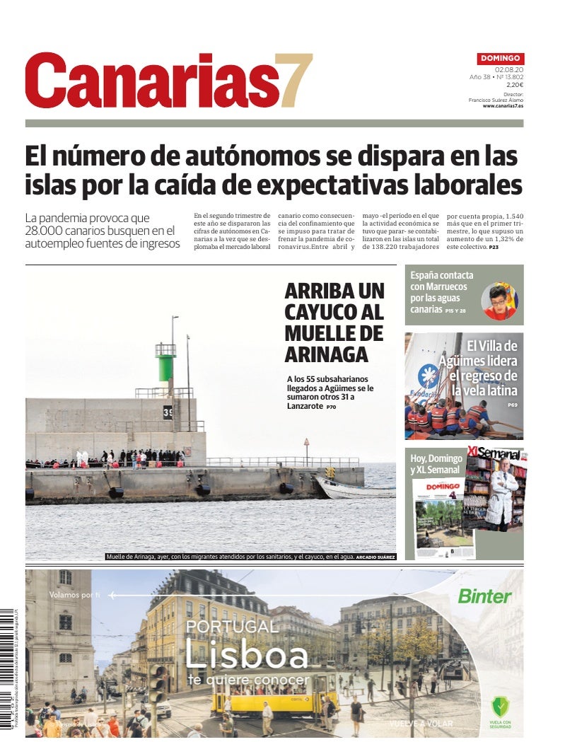Portada Canarias7 02-08-2020