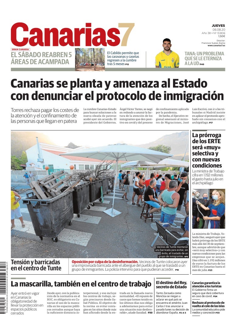 Portada Canarias7 06-08-2020