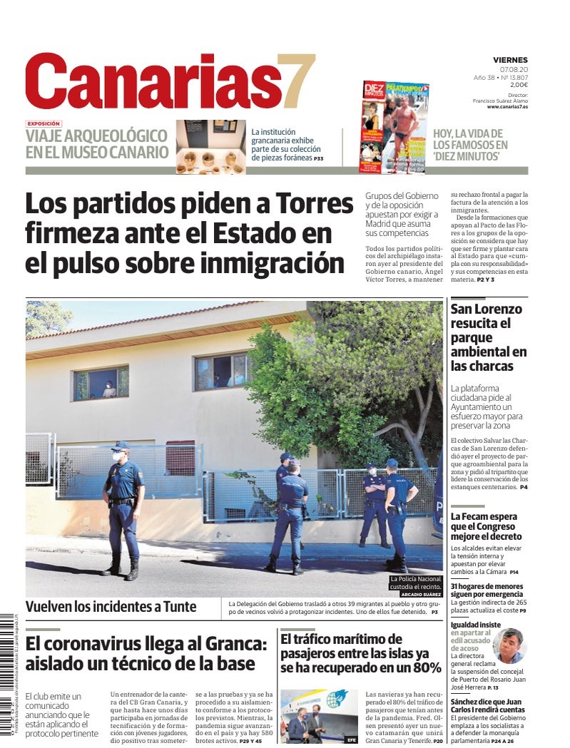 Portada Canarias7 07-08-2020