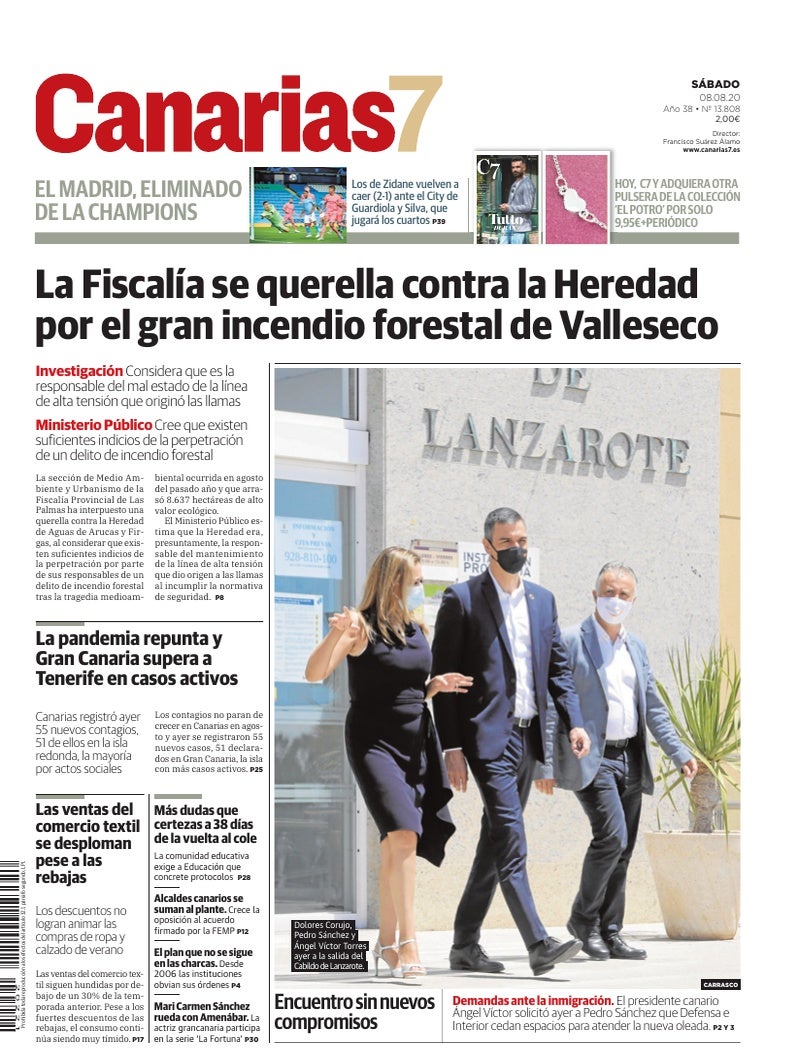 Portada Canarias7 08-08-2020
