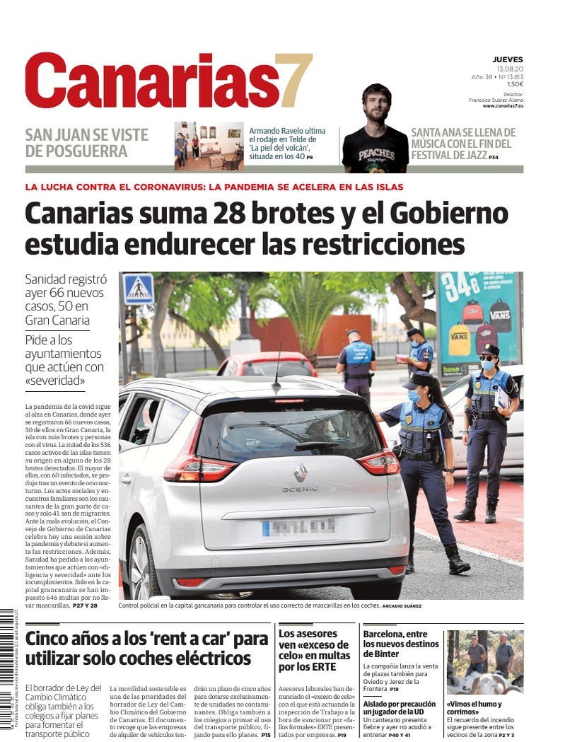 Portada Canarias7 13-08-2020